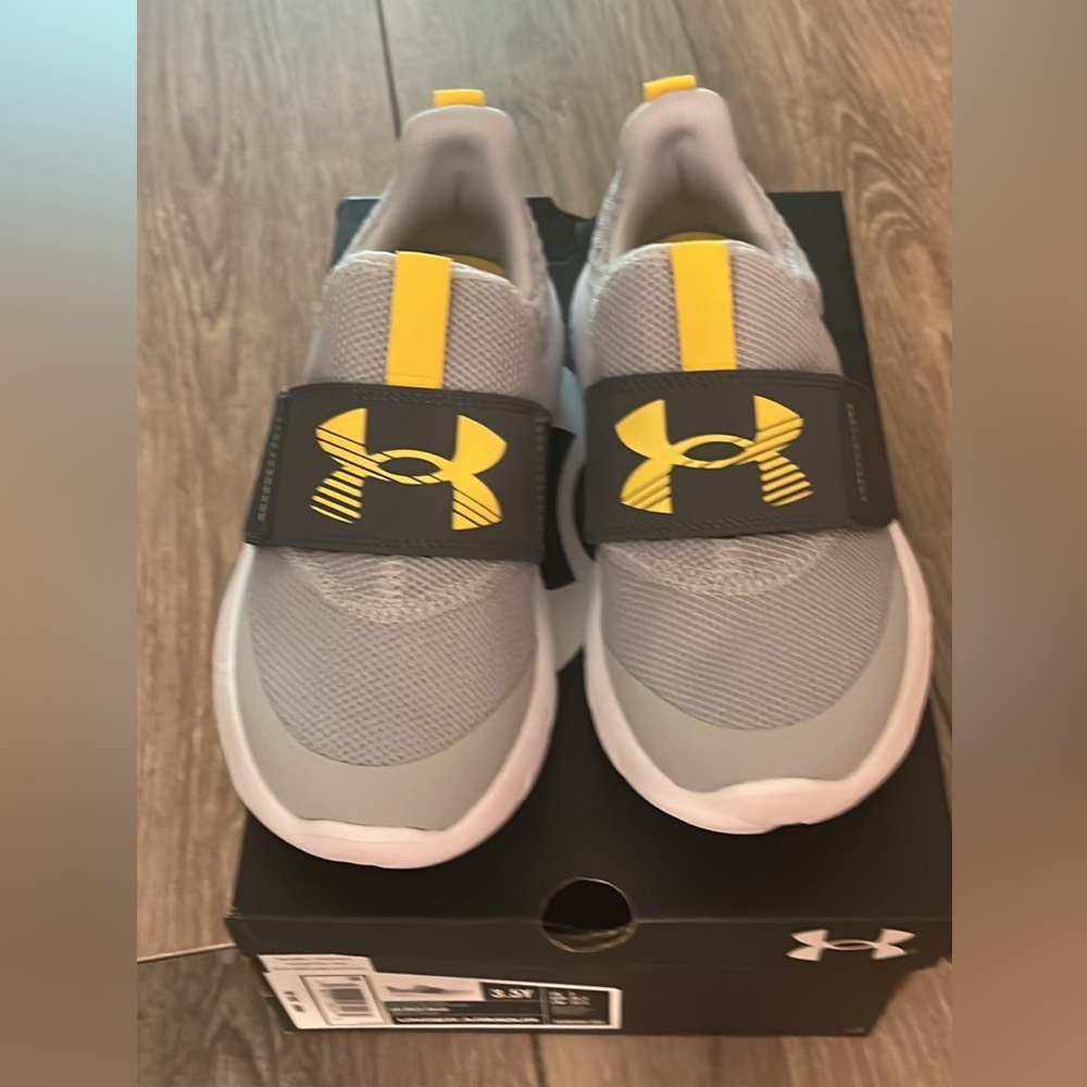 Under Armour Kids' Sneakers in Gray and Yellow